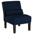 Navy Linen Armless Chair C109602