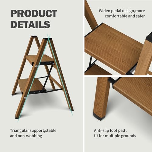Gold Aluminum 3 Step Folding Stool X51979