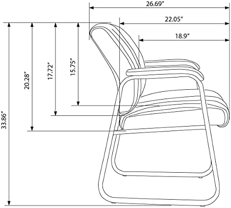 Brown Black Guest Chair N289776
