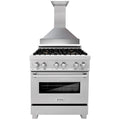 30 in. Dual Fuel Range and Range Hood Stainless Steel Appliance Package A796