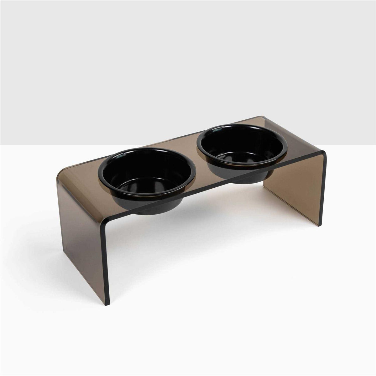 Acrylic Double Bowl Elevated Pet Feeder O1578