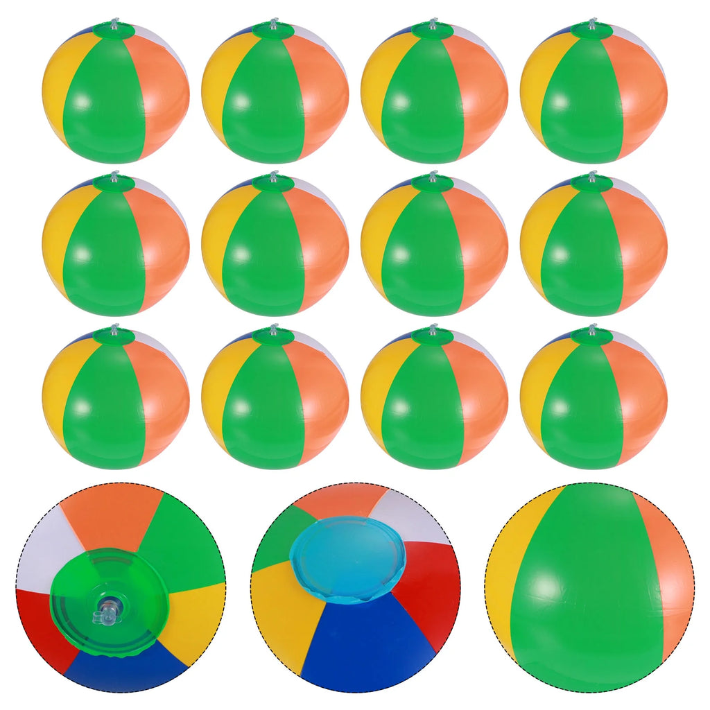12 Pcs Inflatable Beach Balls Pool Toys O468