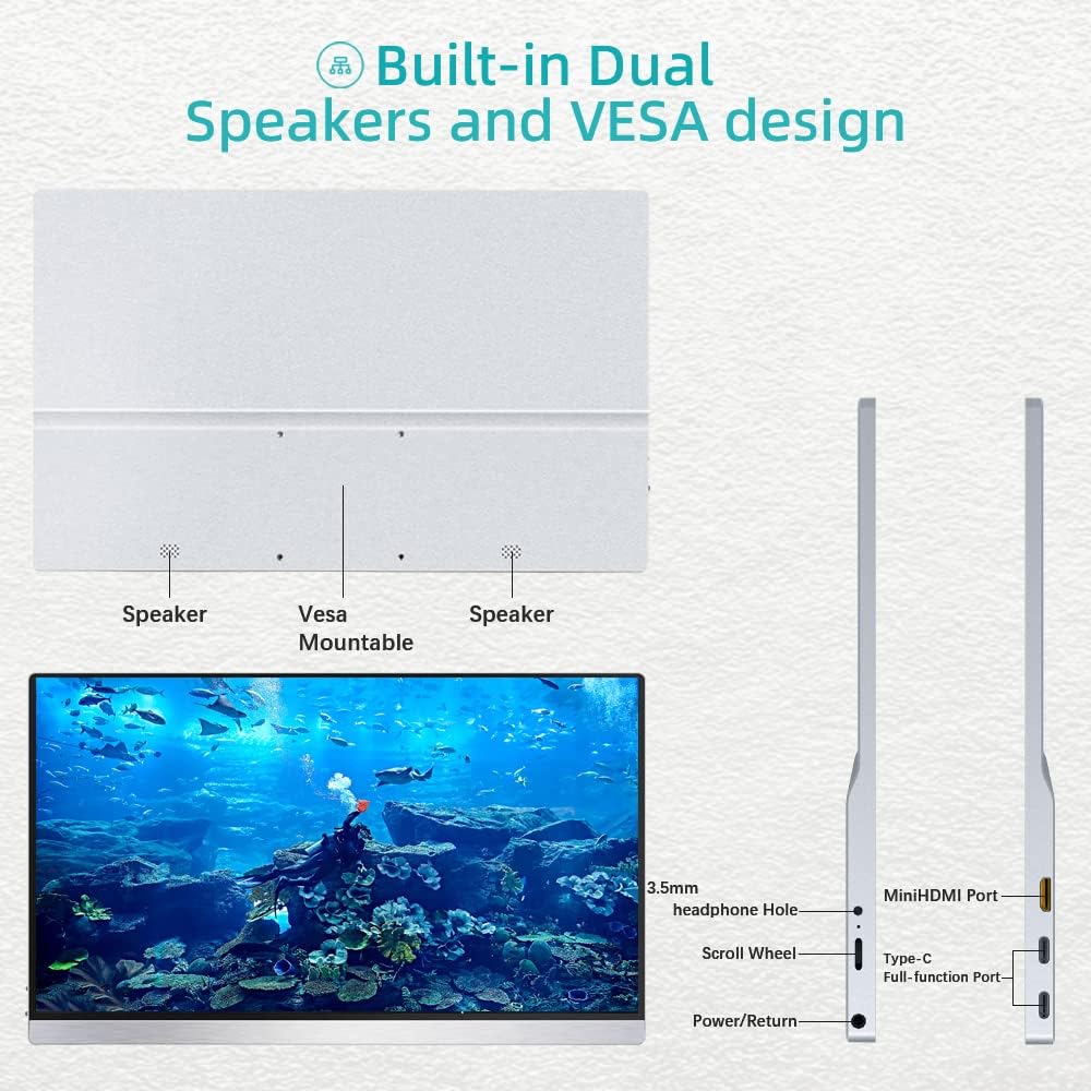 15.8'' 1080P FHD IPS Gaming Monitor with Speaker C429170