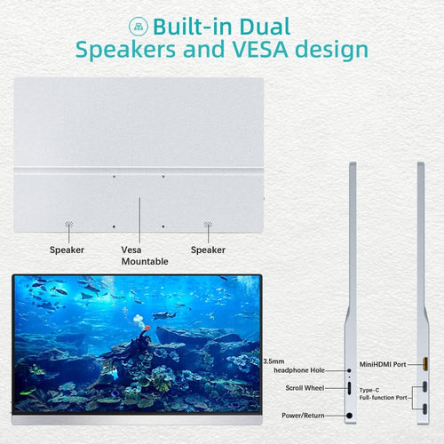 15.8'' 1080P FHD IPS Gaming Monitor with Speaker C429170