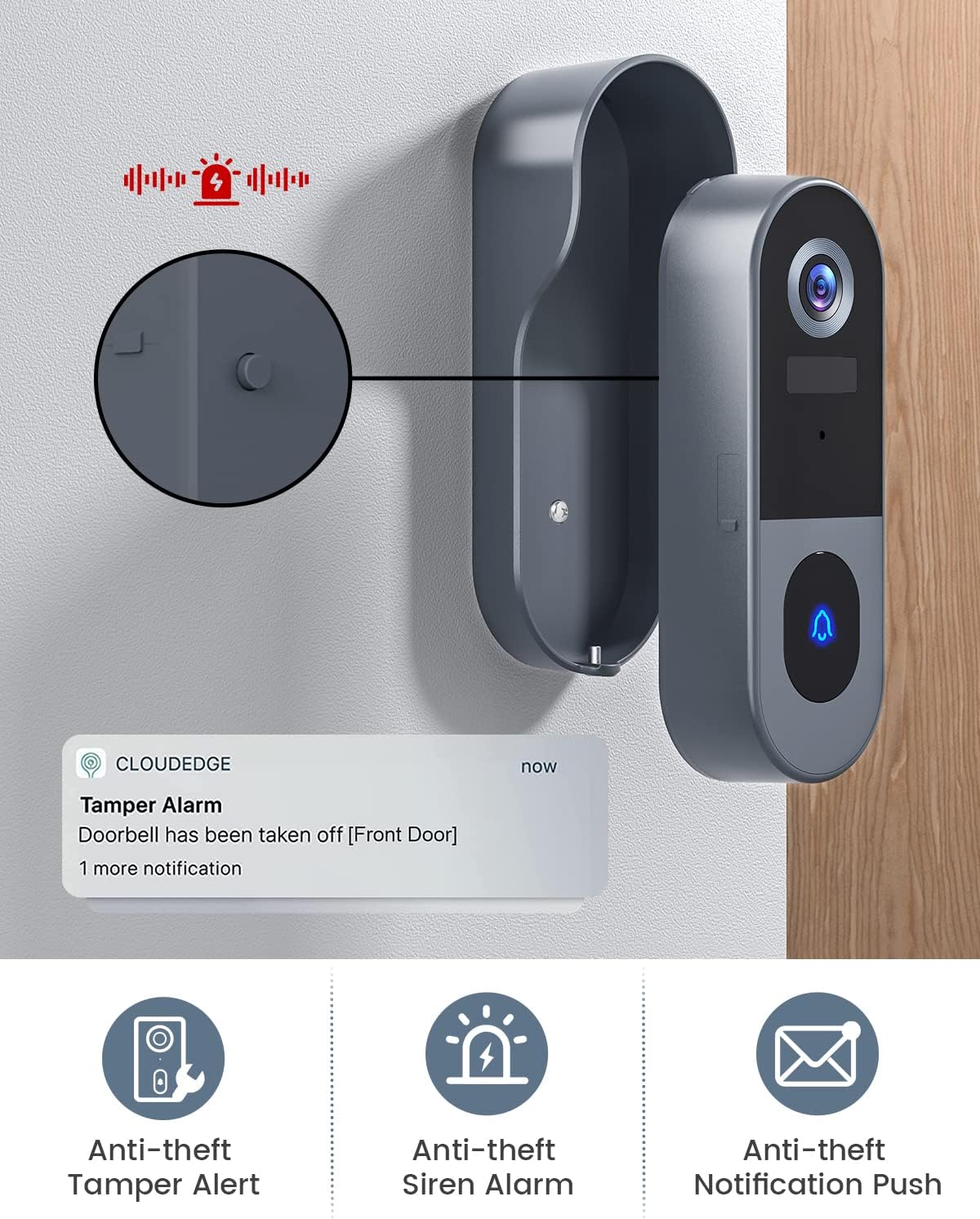 1080P FHD WiFi Video Doorbell Camera with Chime, Pack of 2 I404