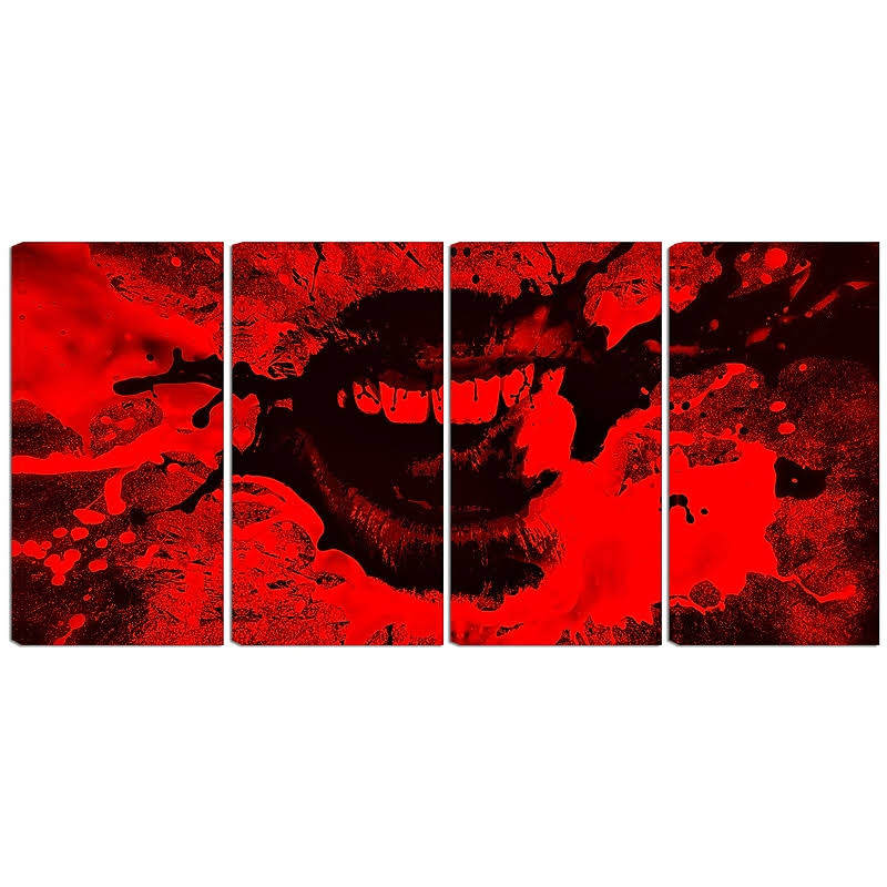 Red Lips 4 Piece Graphic Art Set L3322
