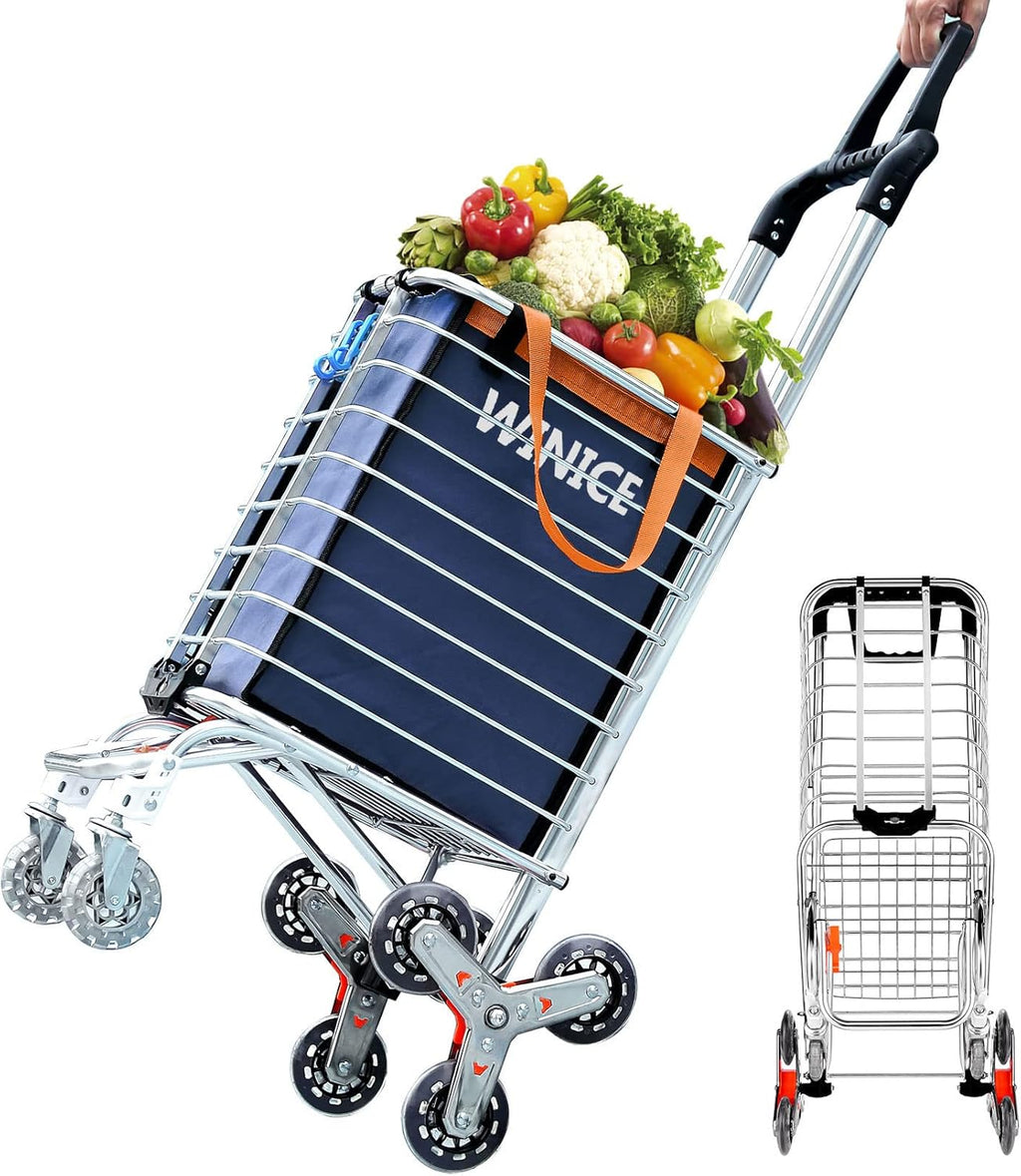 Blue Heavy Duty Stair Climbing Shopping Cart I16428
