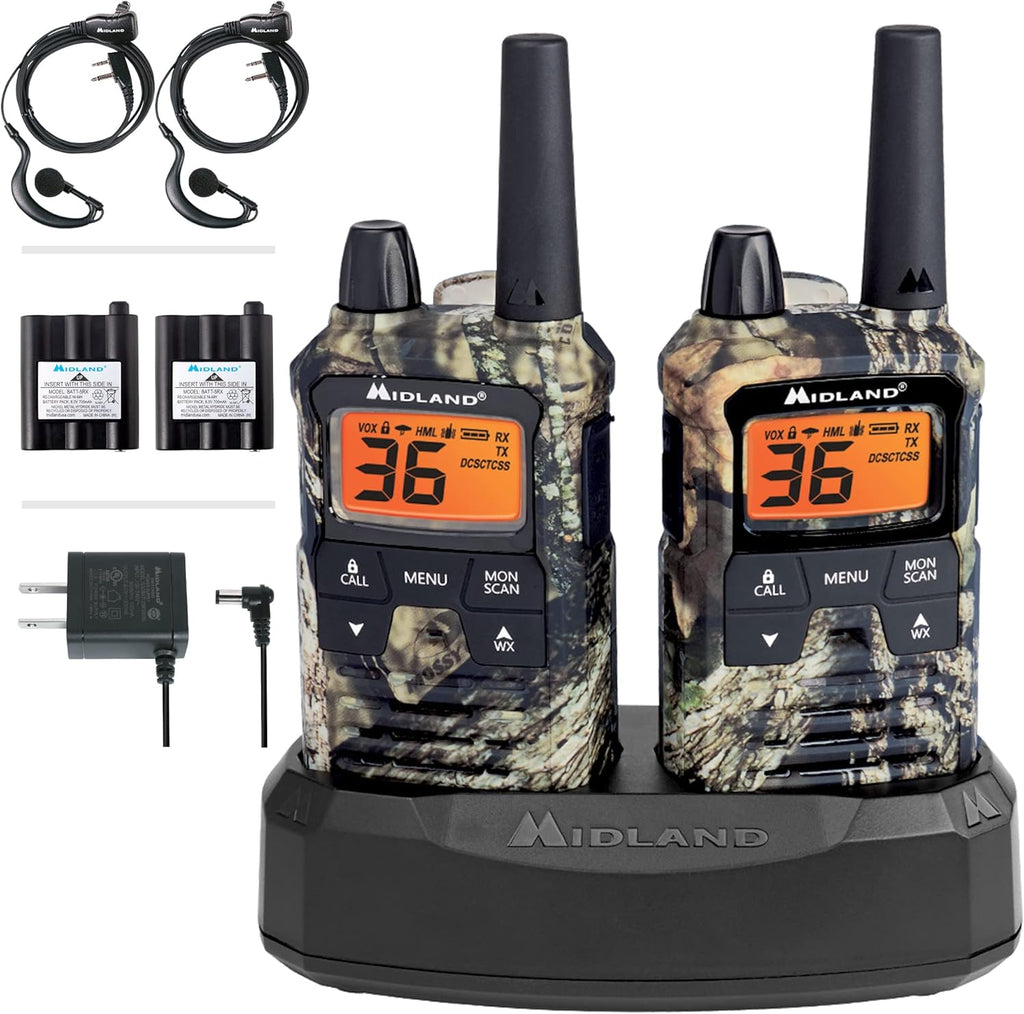 Camo 2 Radios Two Way Radio with NOAA Weather Scan S55507