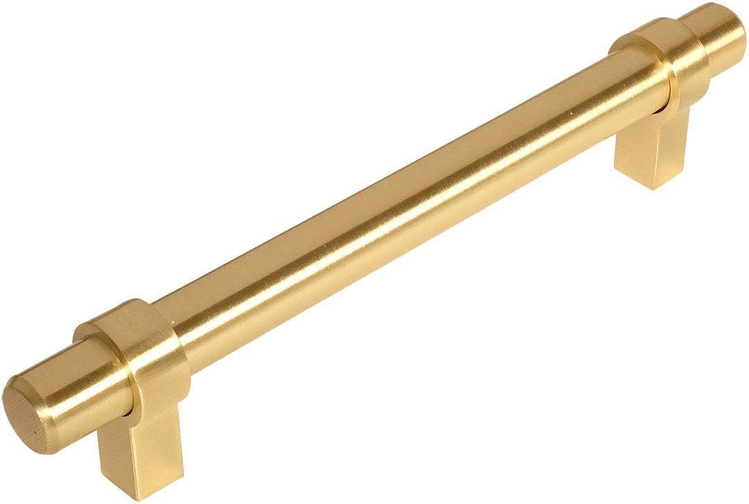 10 Pack Brushed Brass Cabinet Bar Handle Pull 5 Inch G281406