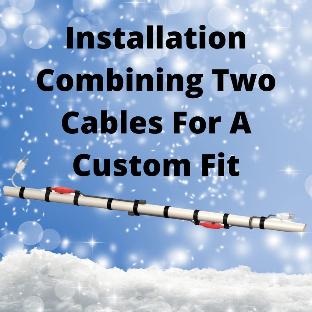 40 Ft Self-adhesive Pipe Freeze Protection Cable 120V Pack of 2 D3219