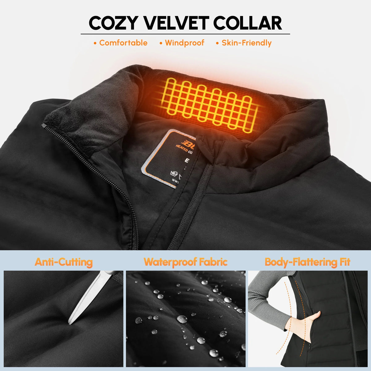 Black Fleece Heated Vest J6165