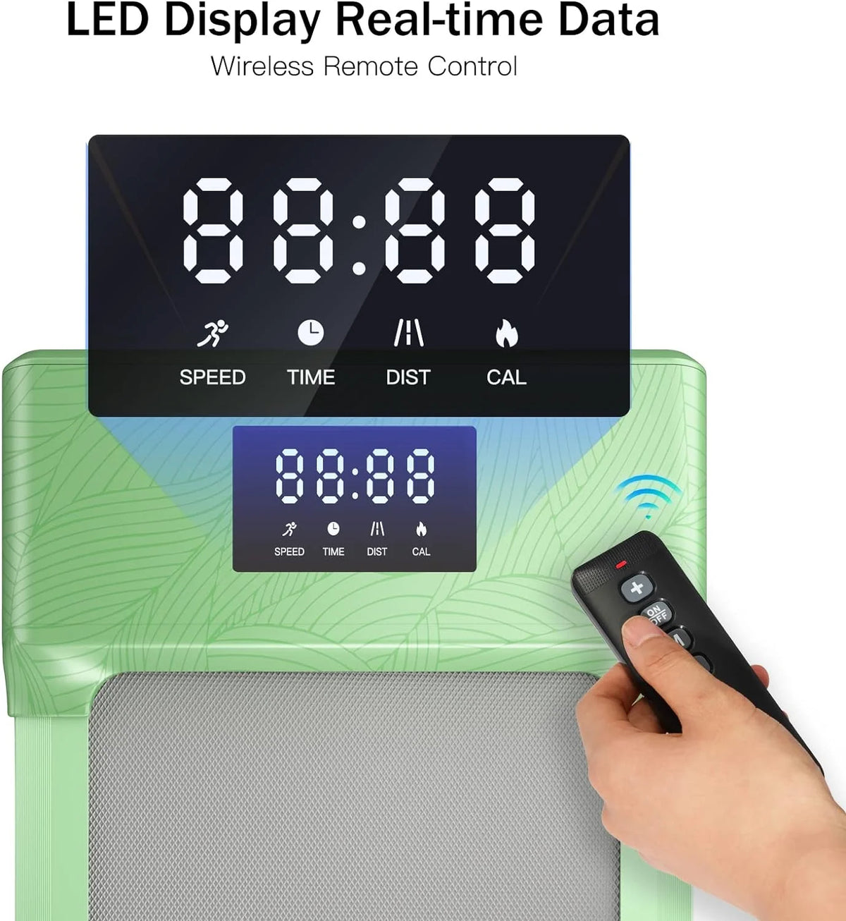 300lb Portable Under Desk Treadmill with Remote Control N5663