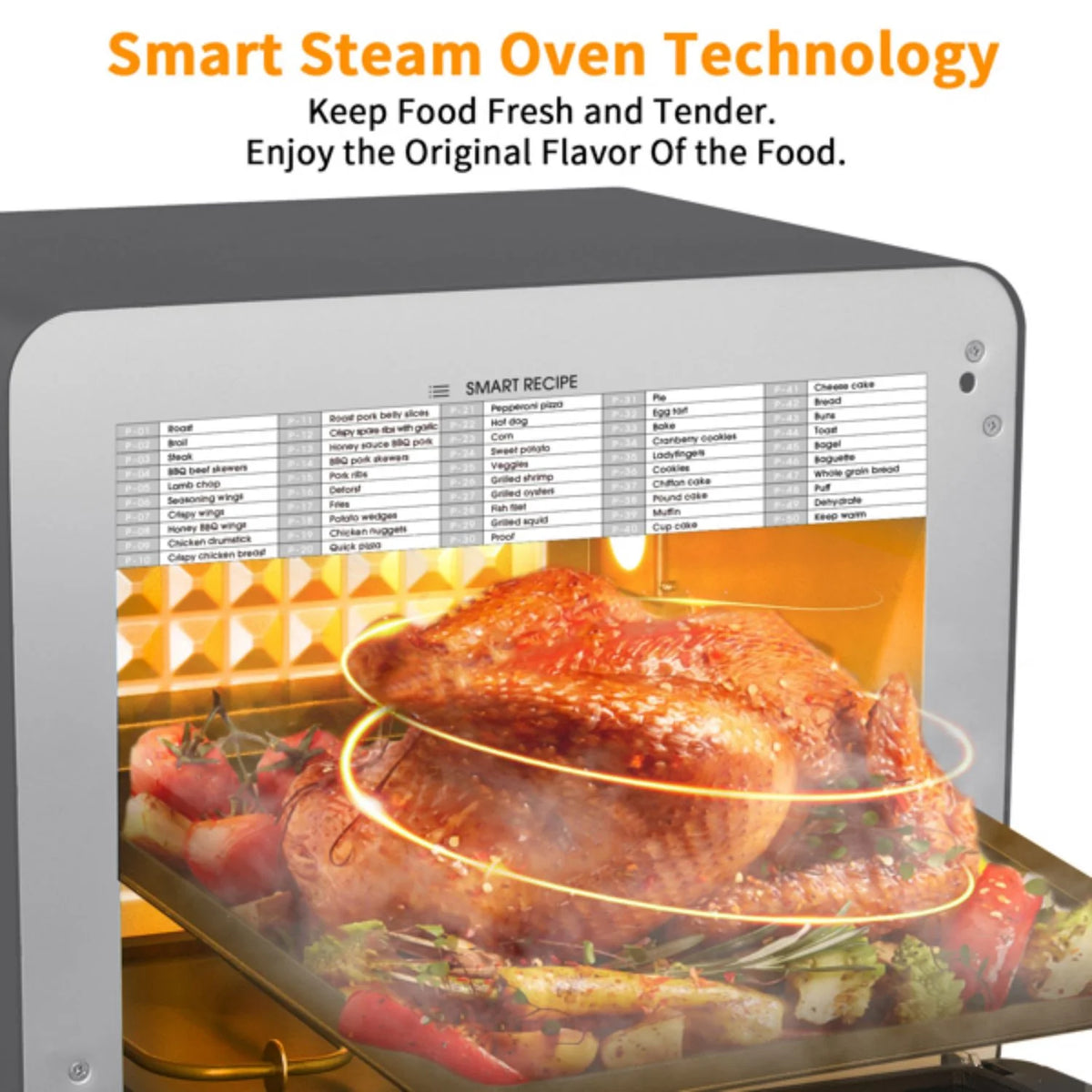 26-Quart Black Stainless Steel Steam Convection Oven O9533