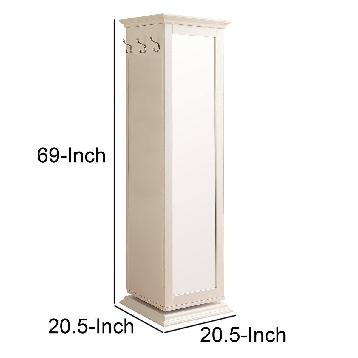 White Metal Accent Cabinet Y8341