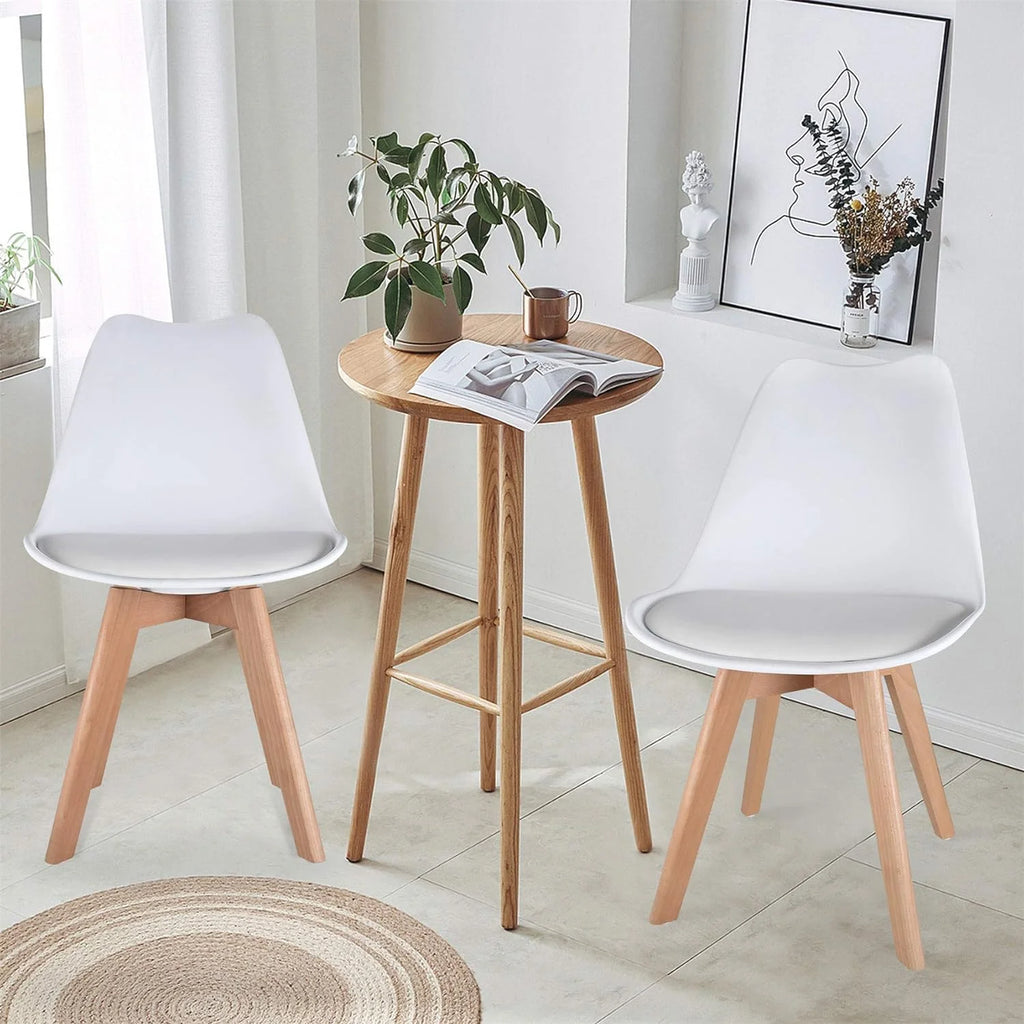 White Set of 4 Dining Chairs Y460003