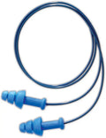 Reusable Corded Foam Earplugs, One Size, Blue, Pack of 100 I496336