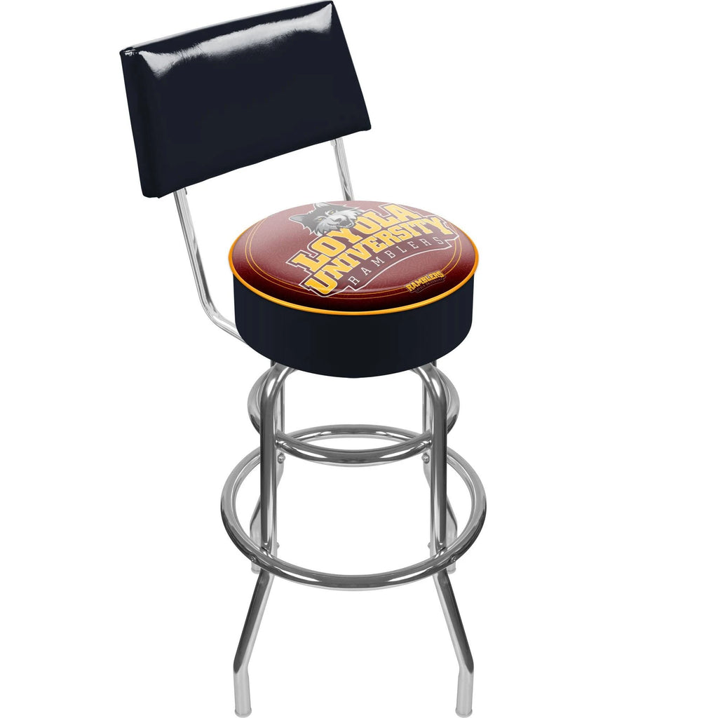 Padded Bar Stool with Back E34502