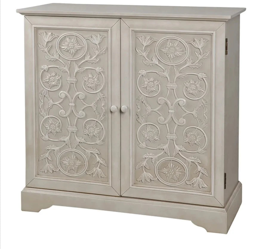 White 2 Door Wood Cabinet U4353