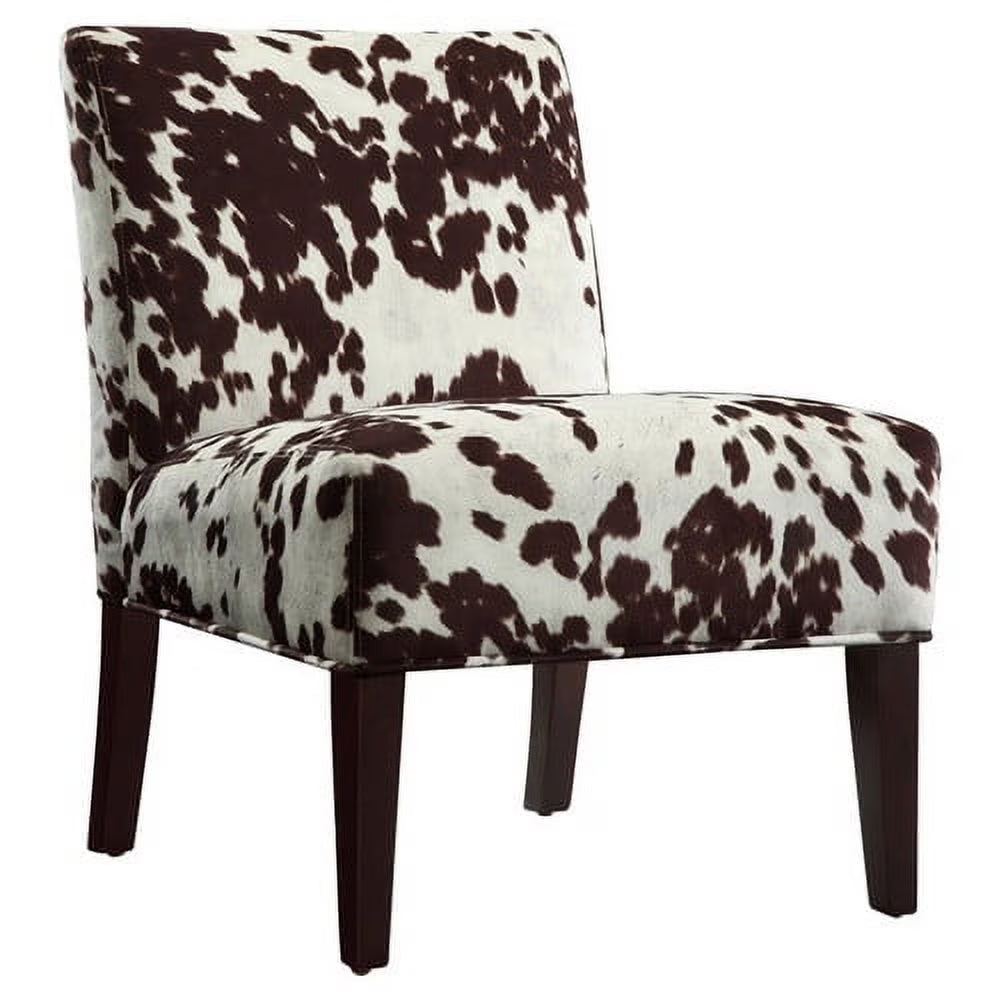 Brown Cowhide Print Lounge Accent Chair F967836