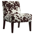 Brown Cowhide Print Lounge Accent Chair F967836