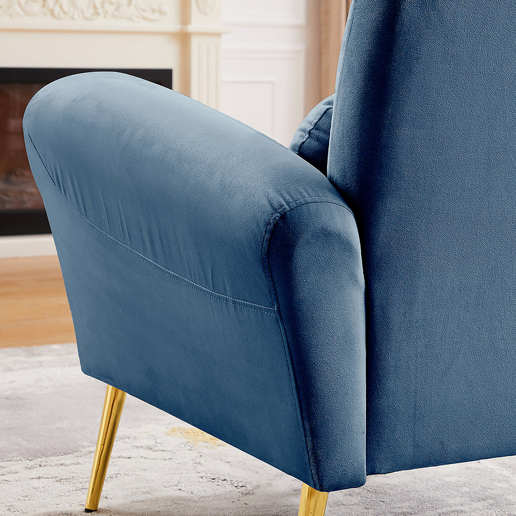 Blue Upholstered Armless Chair J474321