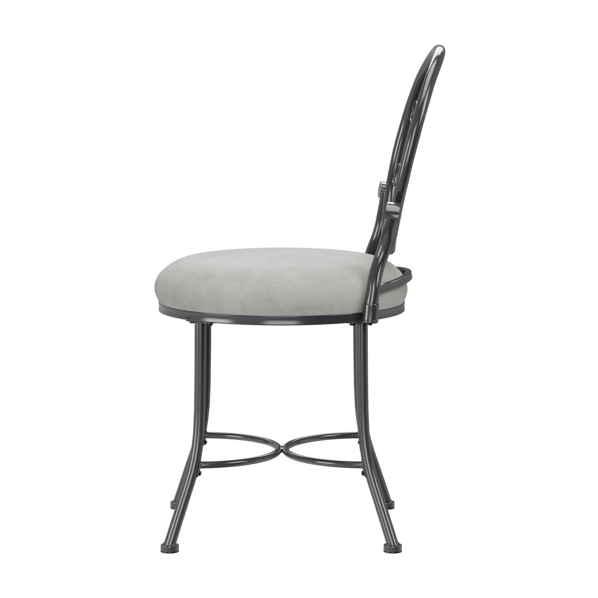 Chrome Metal Vanity Stool C683