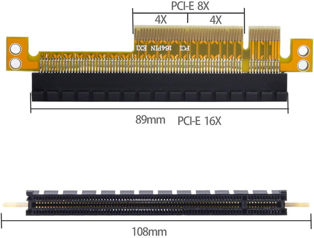 PCI-E 8X to 16X Extender Riser Card Adapter H327