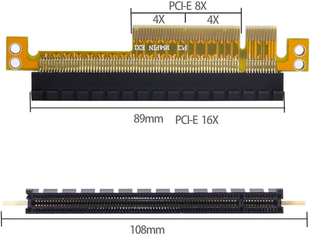 PCI-E 8X to 16X Extender Riser Card Adapter H327