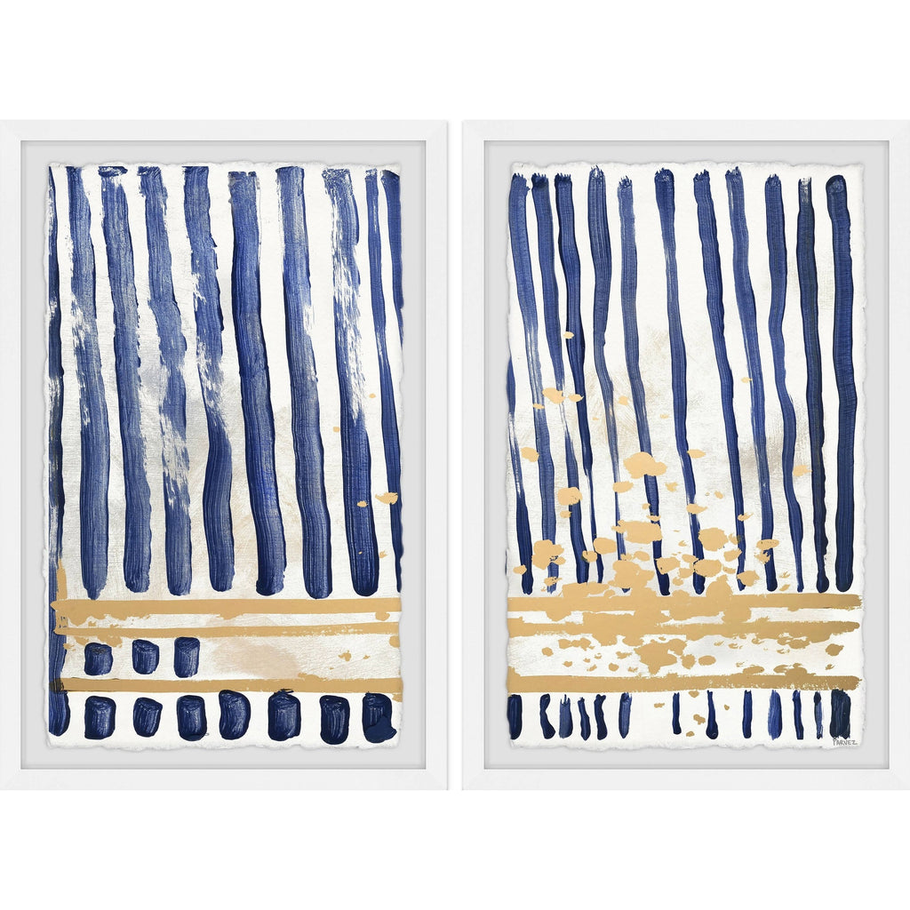 Blue Verticals Diptych, 18 inch x 24 inch N52559