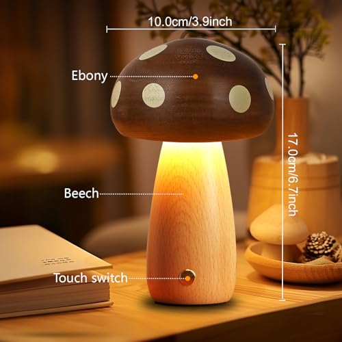Portable Cordless Rechargeable LED Mushroom Lamp Y371645