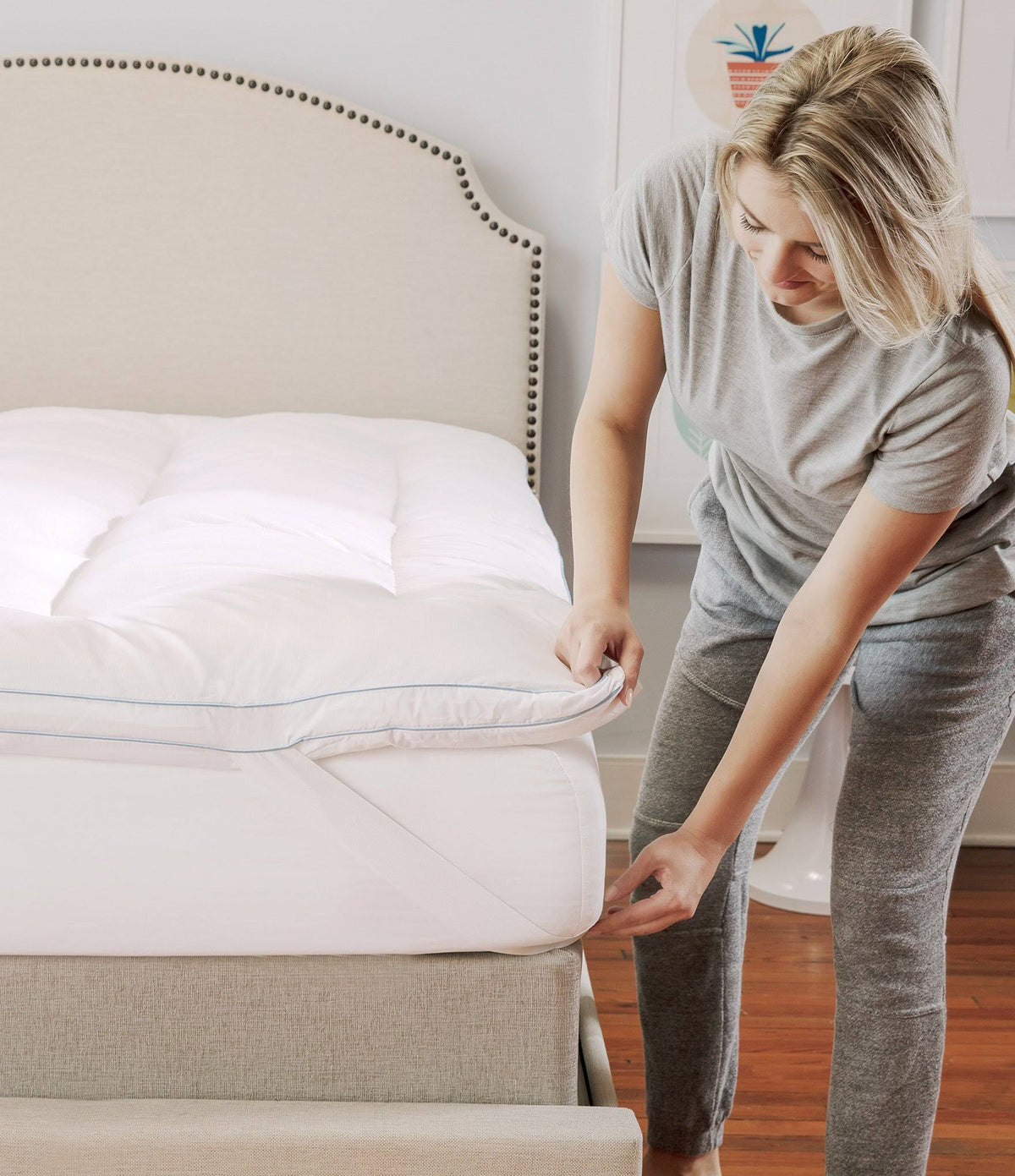 Queen Memory Foam and Fiber Mattress Topper N37958