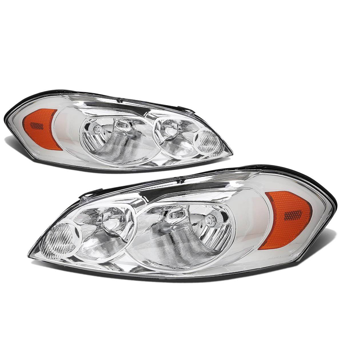 Headlight Assembly Chrome Housing Amber Corner Headlamp O13632