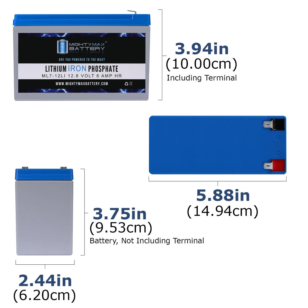 12V 7AH Lithium Replacement Battery 2 Pack K239