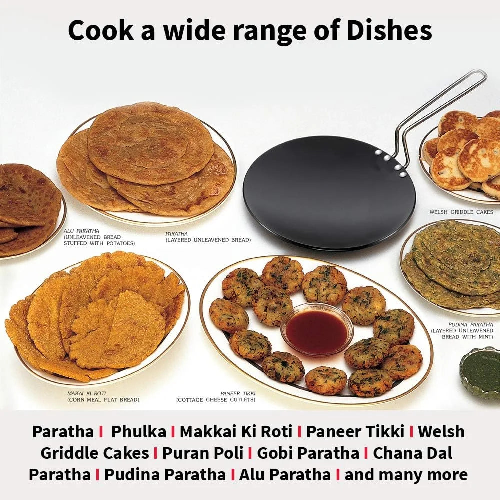 Hard Anodized Concave Griddle Tava 9.5Inch I89890