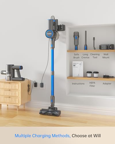 400W Lightweight Cordless Stick Vacuum with Detachable Battery (Blue) S51829