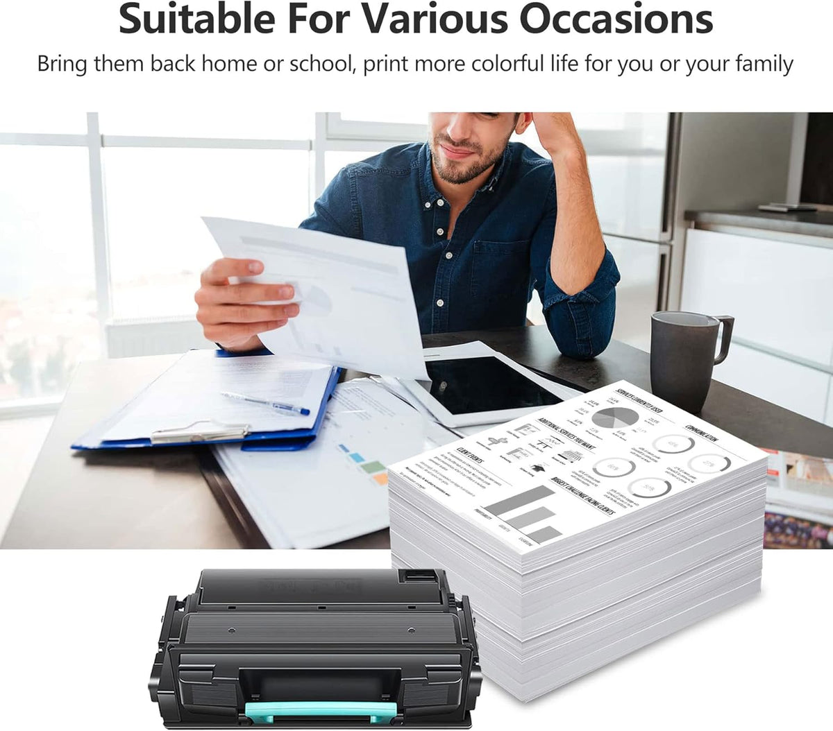 3 Pack Black Compatible Toner Cartridge O89437