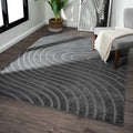 Modern Geometric Wave 8x10 Area Rug W931710