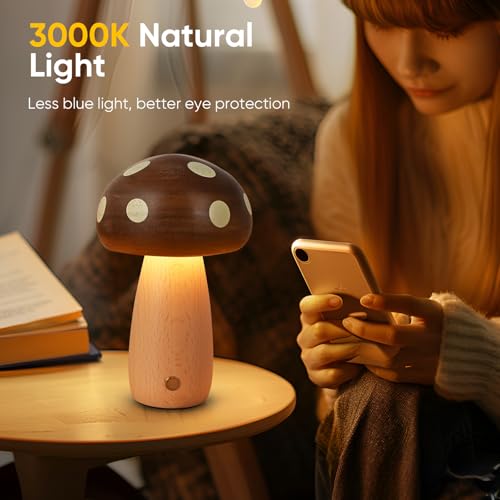 Portable Cordless Rechargeable LED Mushroom Lamp Y371645
