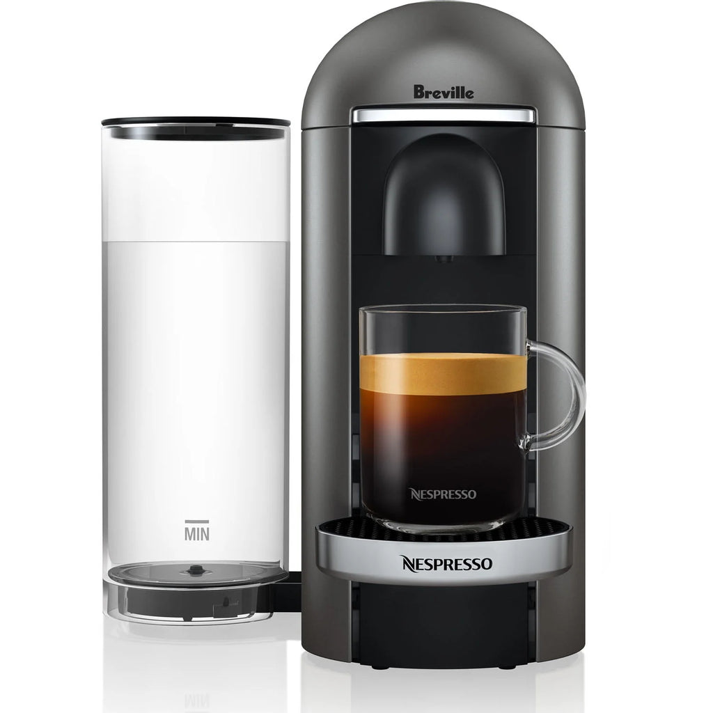 Titanium Coffee & Espresso Single-Serve Machine and Black Milk Frother X132