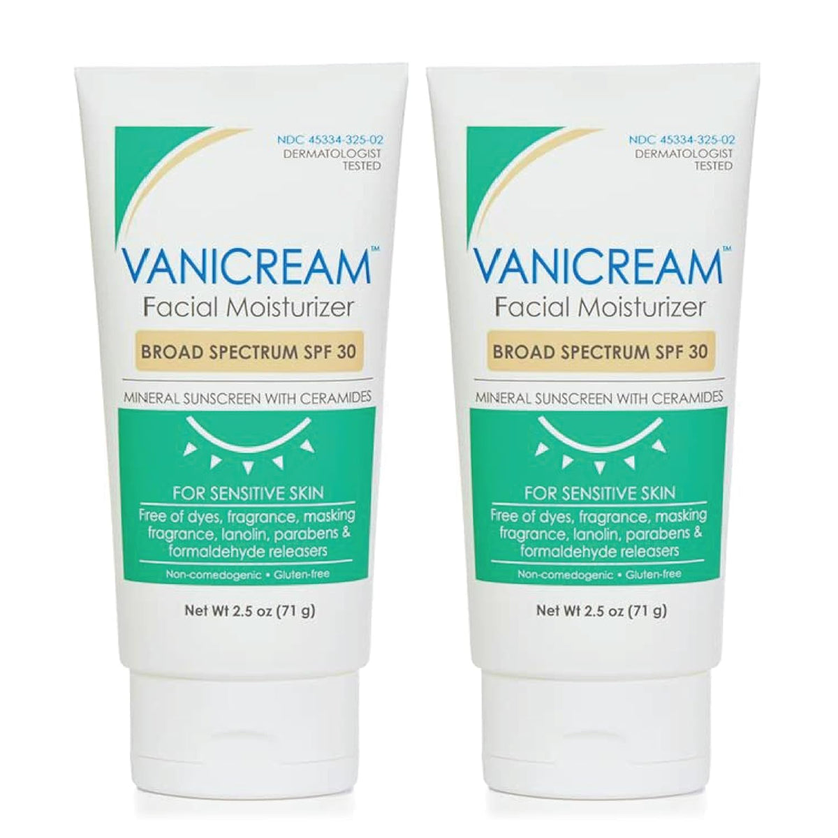 2.5 oz Pack of 2 Facial Moisturizer with SPF 30 T490