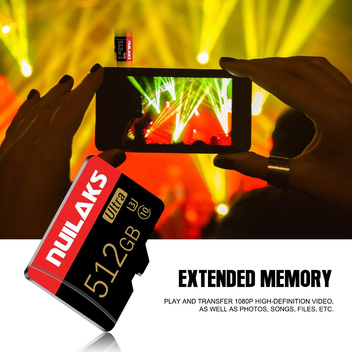 512GB microSDXC UHS-I U3 4K UHD Micro SD Card with Adapter A576