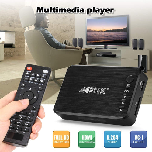 1080P Media Player with HDMI Output and Remote Control X8915