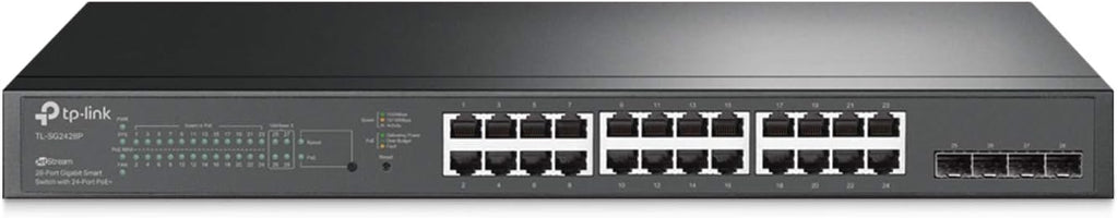 24 Port Gigabit Smart Managed PoE Switch with 4 SFP Slots M89427