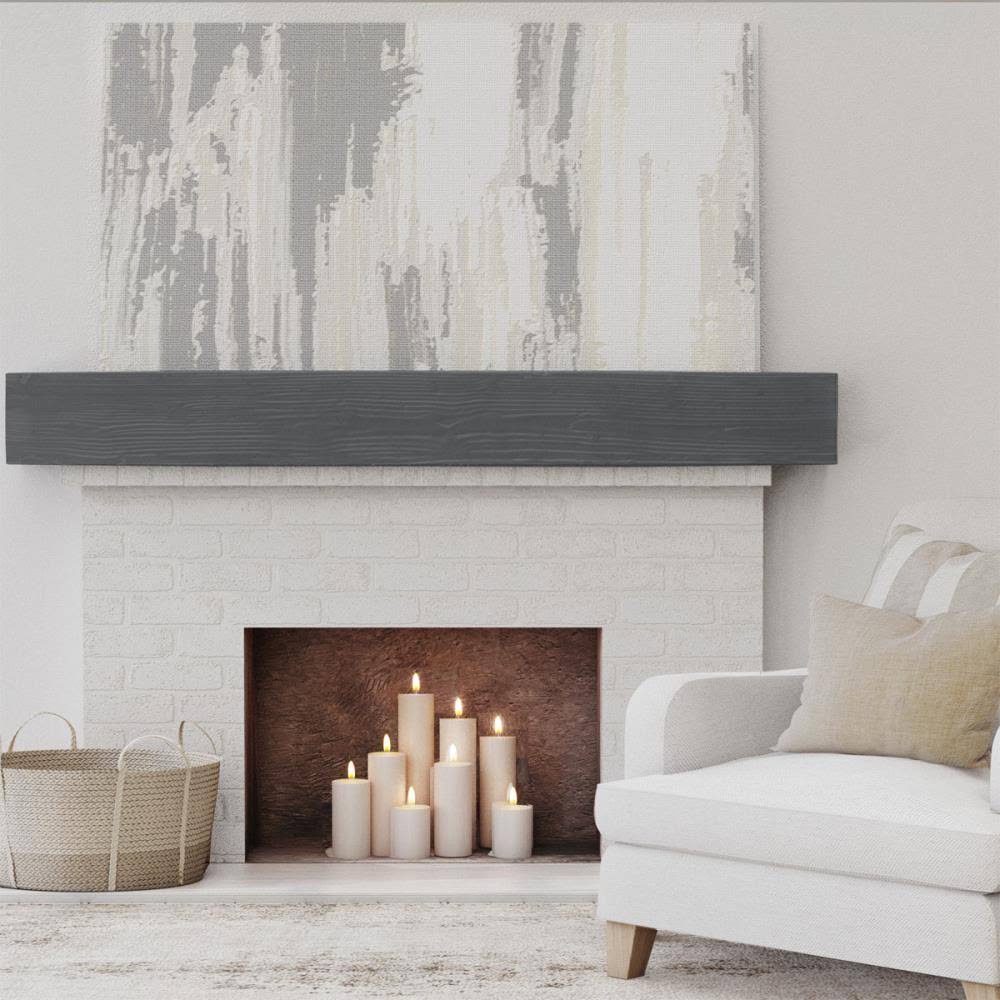 Sandblasted Faux Wood Fireplace Mantel F7497