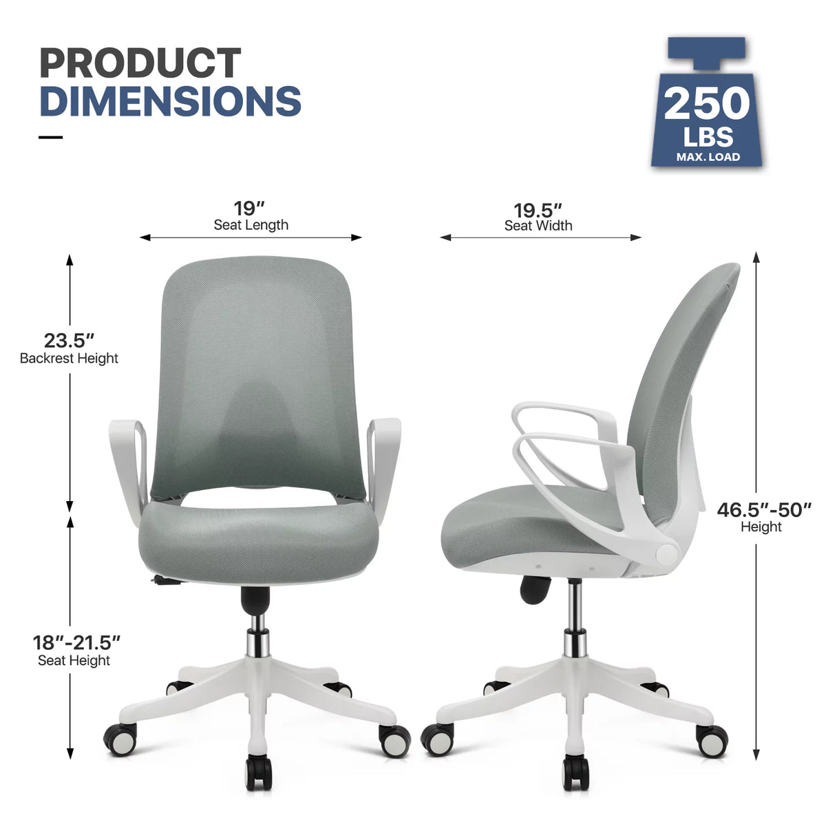 Grey Standing Computer Desk with Monitor Shelf P2727