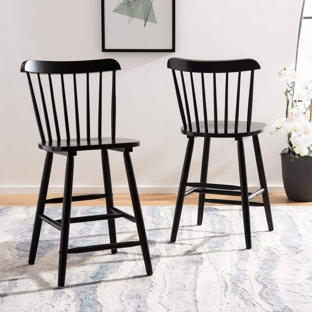 Black Bar Stool Set of 2 B90329