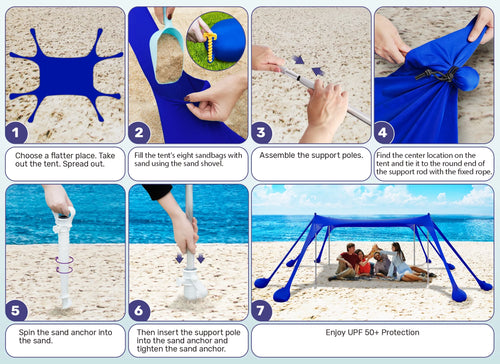 10x10ft Beach Canopy Sun Shelter X333
