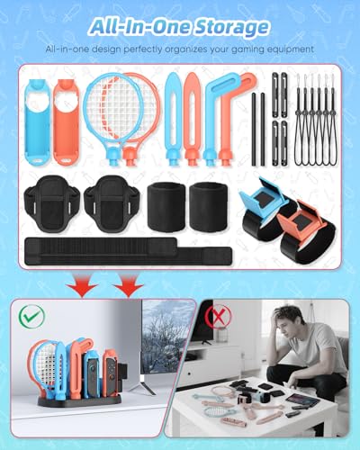 Switch 2 Sports Accessories Bundle with Organizer Station R2617