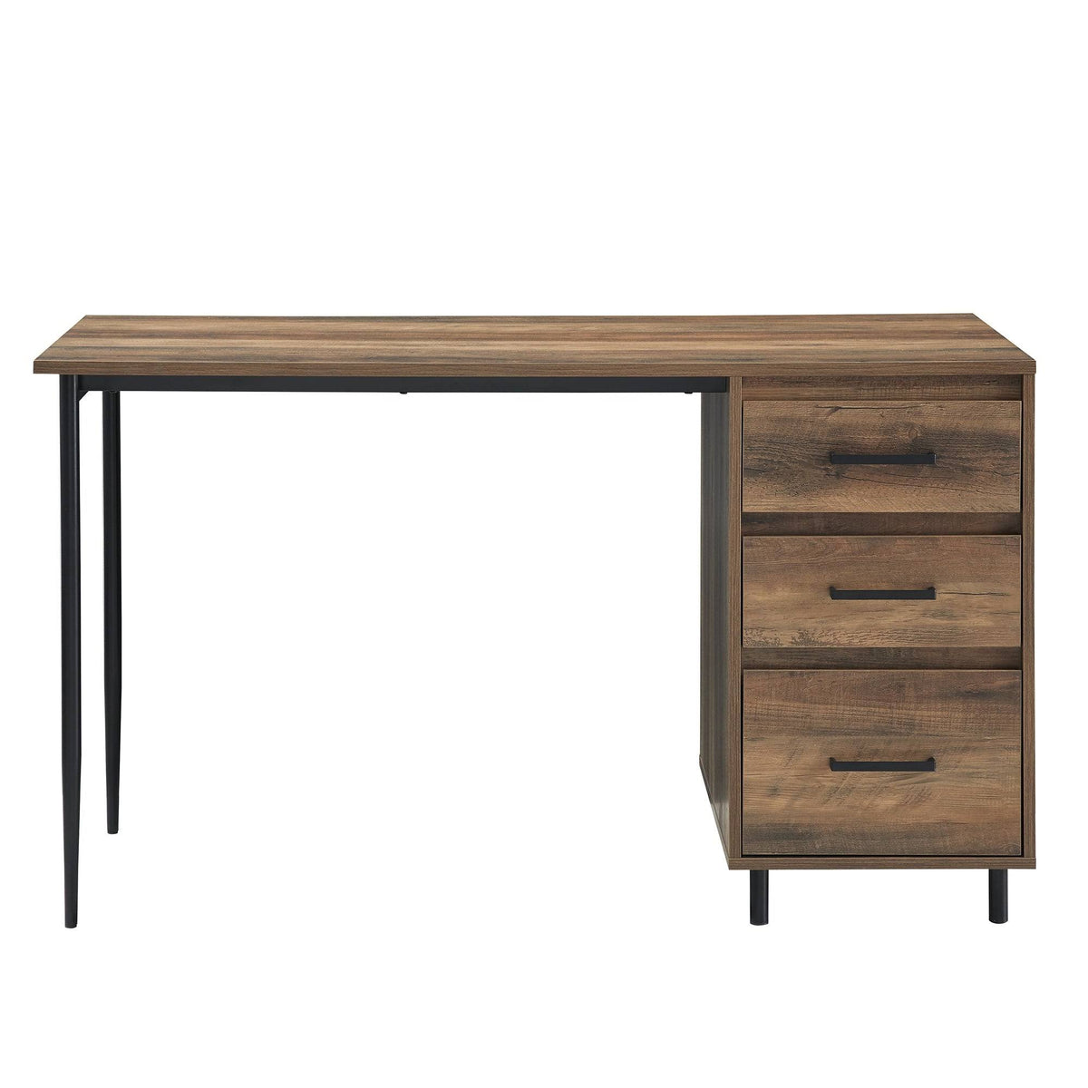 52-Inch 3-Drawer Dark Walnut Desk O55698