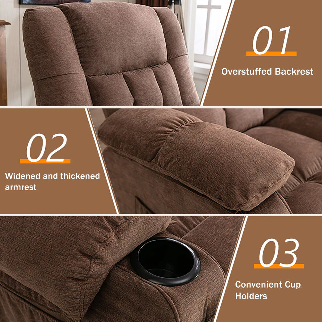 Power Lift Recliner Chair Sofa with Massage and Heat D823